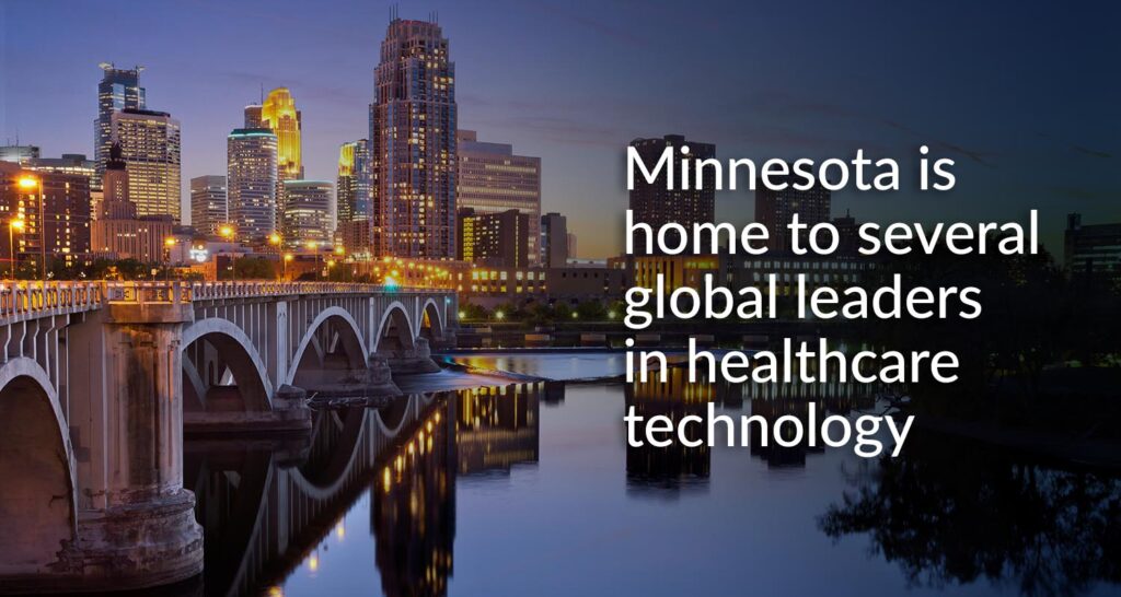 Image of Minneapolis skyline for article on Minnesota healthcare.